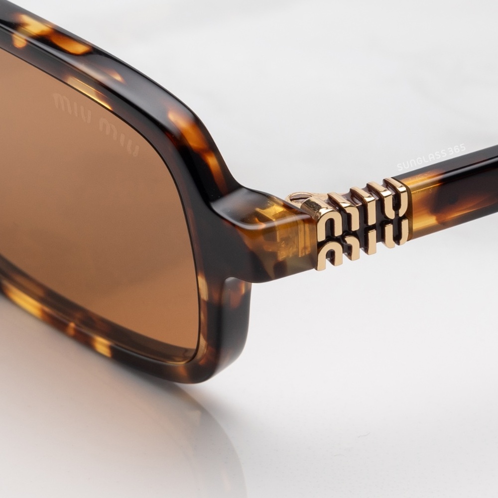 NWT Miu Miu MU 11ZSF-VAU2Z1 Honey Havana Sunglasses - Picture 5 of 8
